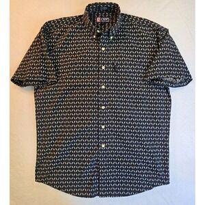 Vintage Chaps Ralph Lauren Mens LG Bold Vertical Stripes S/S Button-down - EUC